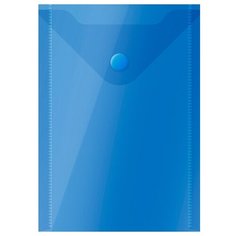 OfficeSpace Папка-конверт на кнопке А6, пластик 150 мкм, 10 шт синий