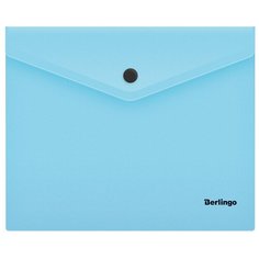 Berlingo Папка-конверт на кнопке Instinct А5+, пластик, 180 мкм 10 шт аквамарин