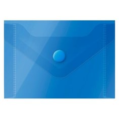 OfficeSpace Папка-конверт на кнопке А7, пластик 150 мкм, 20 шт синий