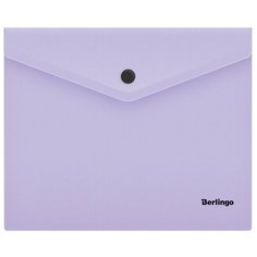 Папка-конверт на кнопке Berlingo "Instinct", А5+, 180мкм, лаванда, упаковка 10 шт.