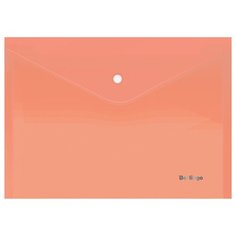 Папка-конверт на кнопке Berlingo "Starlight", А4, 180мкм, прозрачная оранжевая, упаковка 10 шт.