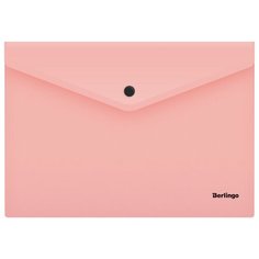 Папка-конверт на кнопке Berlingo "Instinct", А4, 180мкм, фламинго, упаковка 10 шт.