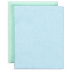Пеленки для новорожденных фланелевые "Тональность", (2 шт) голубой/фисташка Чудо Чадо
