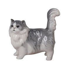 Скульптура. ИФЗ Персидский кот Патрисия. 9,1 см. Императорский фарфоровый завод