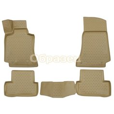 Коврики 3D в салон JEEP Grand Cherokee, 2014 ->, 4 шт. (полиуретан, бежевые) Element