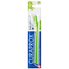 Детская зубная щетка Kids, зеленая Curaprox