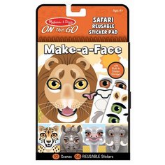 Книжка с наклейками "Safari Reusable Sticker Pad. Make-a-Face" Melissa & Doug