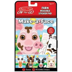 Книжка с наклейками "Farm Reusable Sticker Pad. Make-a-Face" Melissa & Doug