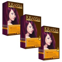 Krassa Гель-краска для волос Perfect Color, 3шт., 246 божоле, 300 мл