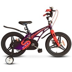 Детский велосипед STELS Galaxy Pro 14 V010 (2021) фиолетовый/красный (требует финальной сборки)