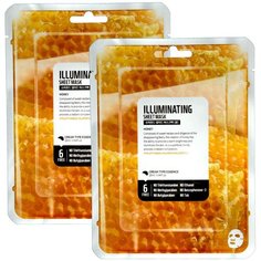 SUPERFOOD SALAD FOR SKIN тканевая маска Мед - сияние, 25 мл, 2 шт.