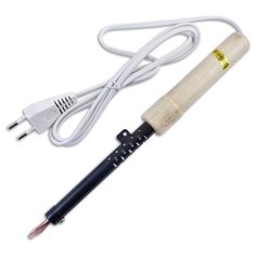 Паяльник Belsis BSI0440 40 Вт, классическая деревянная ручка. Жало "лопатка" медный сплав". Спиральный нагреватель