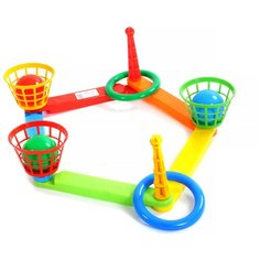 Кольцеброс, 2 кольца, 3 корзины, 3 мячика, POLTOYS PL6997