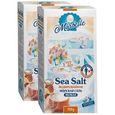 Marbelle Соль морская, йодированная, мелкая, 2 шт, 1.5 кг