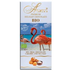 Шоколад Ameri BIO молочный с карамелью и морской солью, 100 г