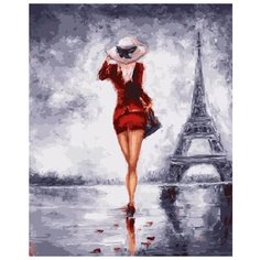 Картина по номерам на холсте 40*50 см Raduga "Красотка в Париже" (GX4338)