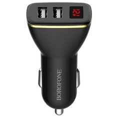 Автомобильное зарядное устройство 2xUSB Borofone BZ11 Speed Map - Черное