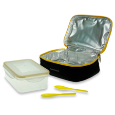 Ланч-сумка с контейнером и приборами, Арктика, 2л, чёрная, 020-2000-2