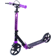Самокат 2-колесный Sigma 200 мм, ручной тормоз, черный/фиолетовый Ridex
