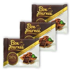 Шоколад Bon Journee горький с начинкой миндальный крем, Спартак, 80 гр.* 3шт.