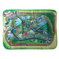 Детский ультрамягкий игровой коврик, Teplokid, Железная дорога