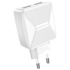 Сетевое зарядное устройство 2xUSB Borofone BA45A Max - Белое