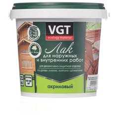 Лак VGT для наружных и внутренних работ матовый полиакриловый бесцветный 0.9 кг