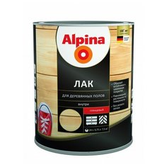 Лак Alpina для деревянных полов глянцевый алкидно-уретановый прозрачный 0.75 л