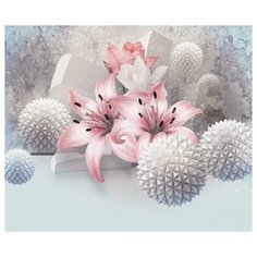 Фотообои флизелиновые Design Studio 3D Лилии с колючими шарами 3х2.5м Лилии с колючими шарами