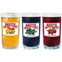 Набор продукции Махеевъ №19 (джем "Персик-Манго", "Черничный", "Вишневый", стакан 400гр. 3шт.)