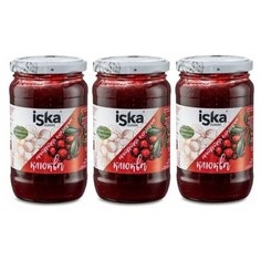 Варенье. НАБОР 3шт. Клюква протертая с сахаром ISKA 420гр