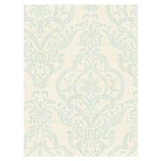 Дизайнерские обои Seabrook DAMASK FOLIO, США, акрил/бумага, моющиеся, Голубой, Дамаск, 0,52х10м, DF31207