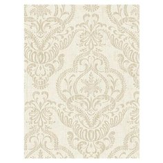 Дизайнерские обои Seabrook DAMASK FOLIO, США, акрил/бумага, моющиеся, Бежевые, Дамаск, 0,52х10м, DF31208