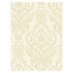 Дизайнерские обои Seabrook DAMASK FOLIO, США, акрил/бумага, моющиеся, Бежевые, Дамаск, 0,52х10м, DF31202