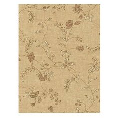 Дизайнерские обои Seabrook TAPESTRY, США, акрил/бумага, моющиеся, Коричневые, 0,52х10м, TY31601