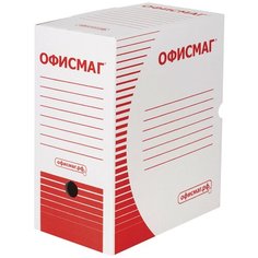 ОфисМаг Короб архивный с клапаном, А4, 150 мм, микрогофрокартон белый