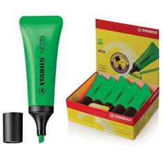 Текстмаркер Stabilo "Neon", скошенный наконечник 2-5 мм, зеленый (72/33)