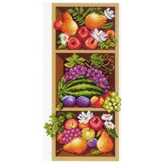 Полка с фруктами Рисунок на канве 24/47 24х47 (19х38) Матренин Посад 1394