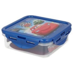 Stor Контейнер Тачки Грани гонок 0.5 л, 12.3x12.3 см, прозрачный/красный/синий