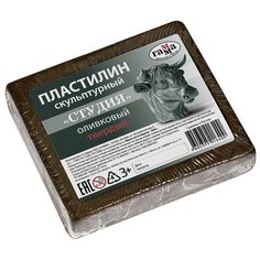 Пластилин ГАММА Студия твердый оливковый 500 г (2.80.Е050.003) Gamma