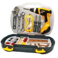 Ящик с инструментами, "Дрель", для детей, (26 предметов, батарейки не входят в комплект) ND Play