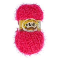 Пряжа Adelia "BRILLIANT" 100% полиэстер №23 яр.розовый - 10 мотков по 50 г