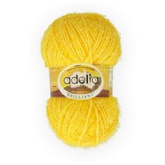 Пряжа Adelia "BRILLIANT" 100% полиэстер №03 жёлтый - 10 мотков по 50 г