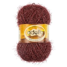 Пряжа Adelia "BRILLIANT" 100% полиэстер №32 бордовый - 10 мотков по 50 г