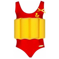 Детский купальный костюм для девочки, Baby Swimmer, Уточка, размер 104, красный