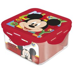 Контейнер пластиковый (квадратный, 730 мл). Микки Маус Акварель Stor