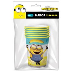 Minions 2. Набор бумажных стаканов, 6 шт*250 мл (3D дизайн) ND Play