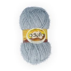 Пряжа Adelia "BRILLIANT" 100% полиэстер №11 серый - 10 мотков по 50 г