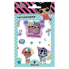 Наклейки - татуировки «L.O.L. Surprise!» 10х12 см, 2 листа, диз. Neon ND Play