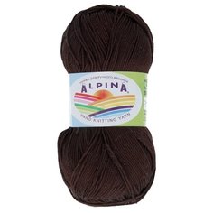 Пряжа Alpina "SATI" 100% мерсеризованный хлопок №050 коричневый - 10 мотков по 50 г